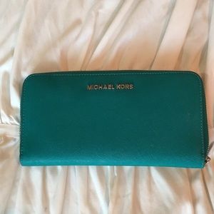 Never Used Michael Kors Teal Wallet